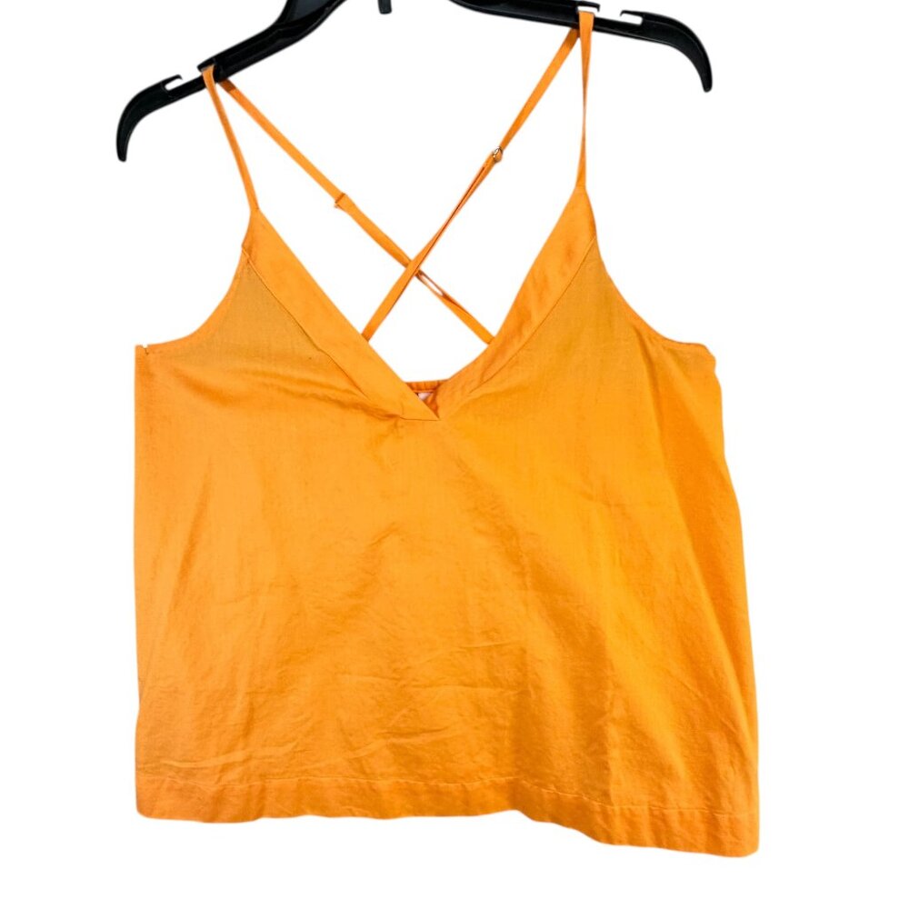 Athleta Cotton Dreams Sleep Cami Womens L‎ Orange Lounge Top Relaxed Comfort